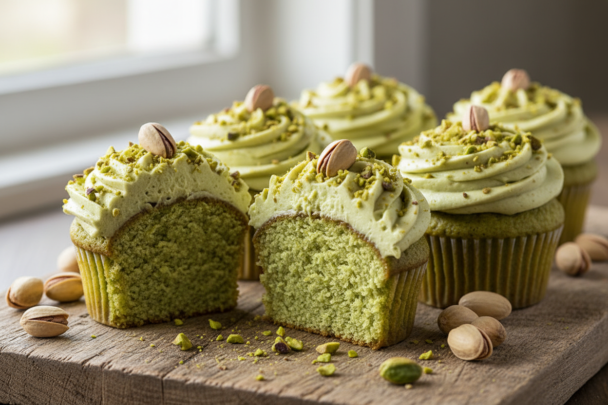 pistachio cupcakes